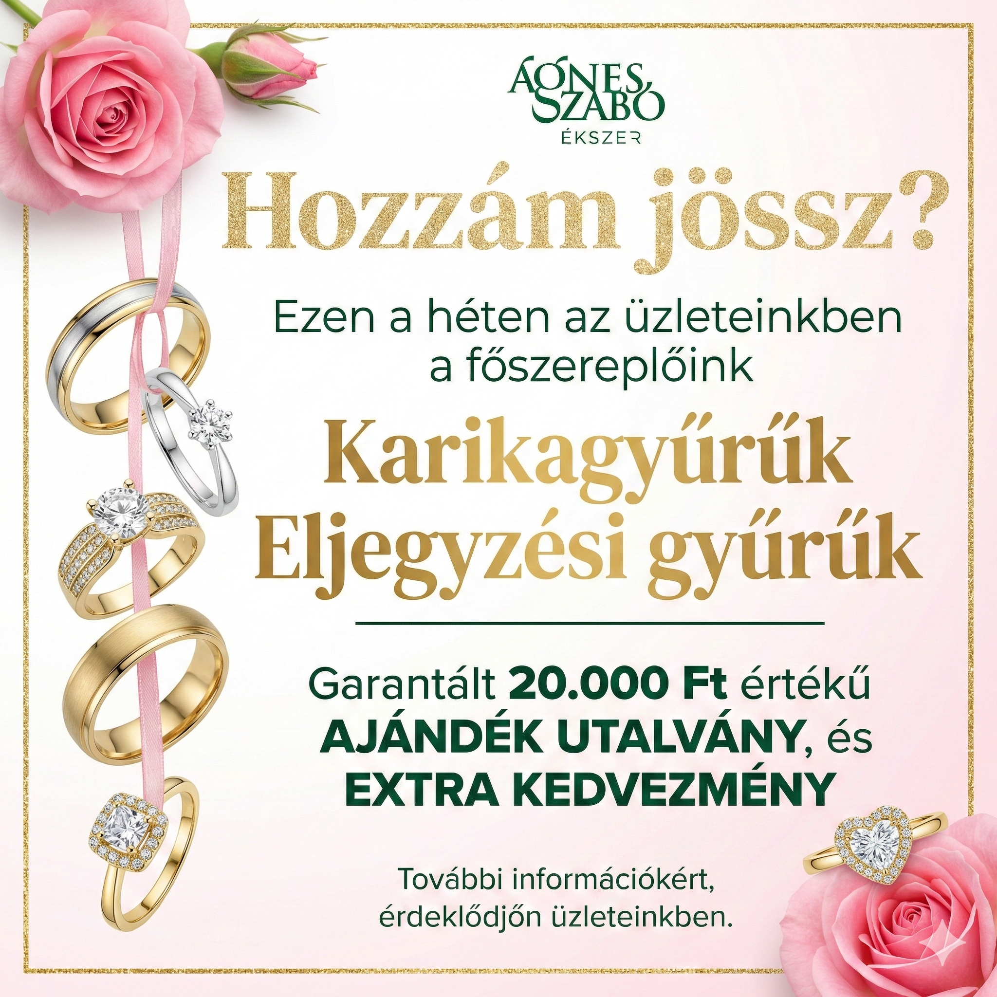 Hozzám jössz? – Különleges eljegyzési és karikagyűrű akció a Szabó Ékszerboltokban